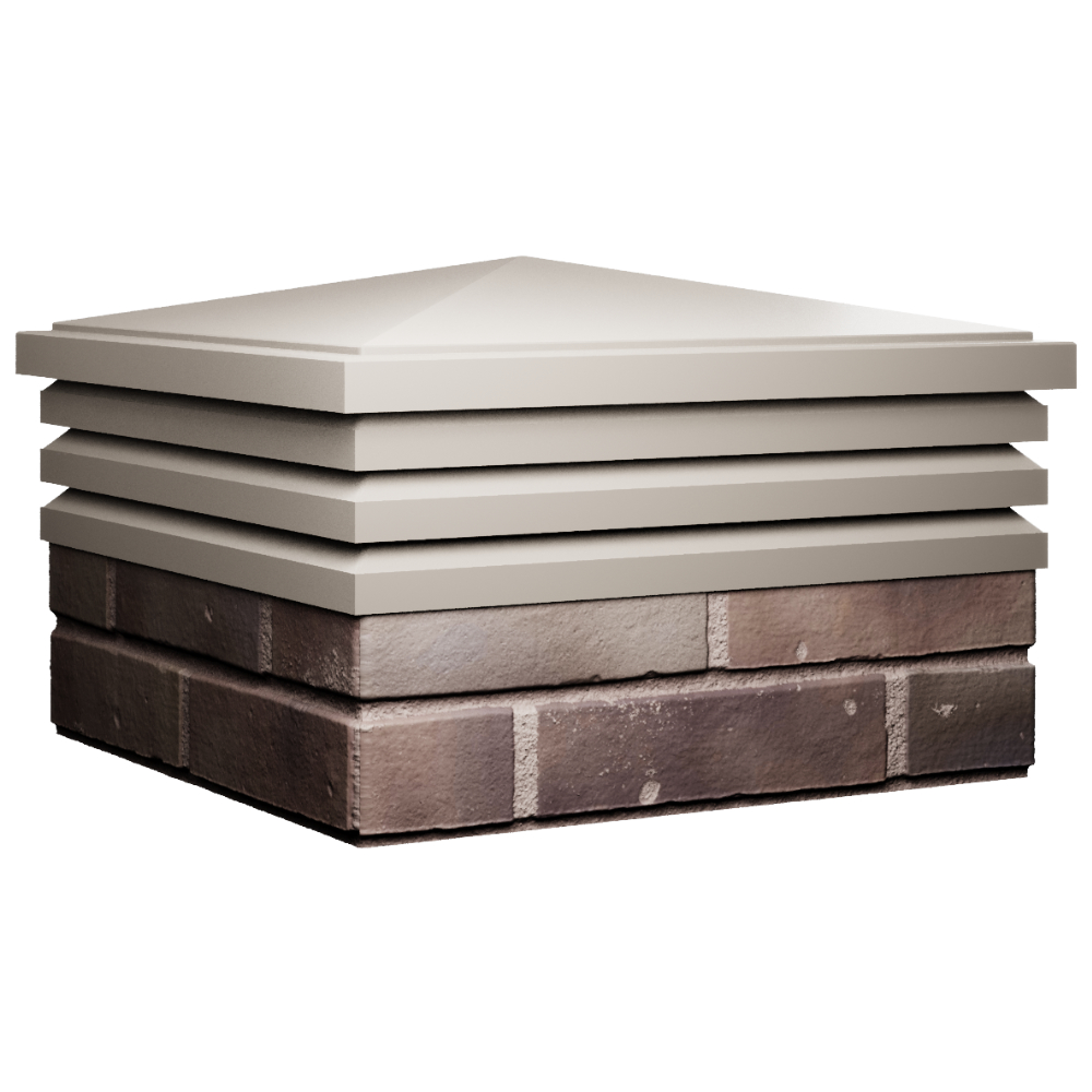 Колпак Zking Бона ХайТек Бежевый на столб 2х2 кирпича (513х513мм) в Туймазах фото