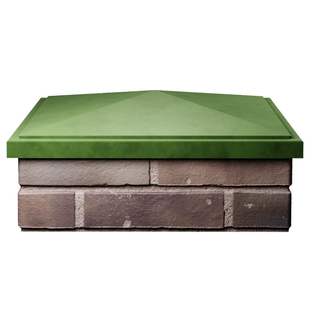 Колпак Zking БонаМоно Зеленый на столб 2х2 кирпича (515х515, 530х530мм) Туймазы фото