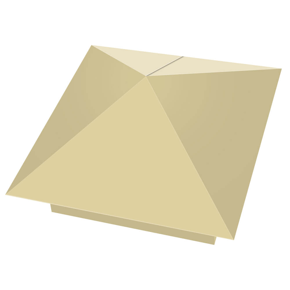 Колпак металлический 400х400мм RAL1014 Бежевый заборный Туймазы фото