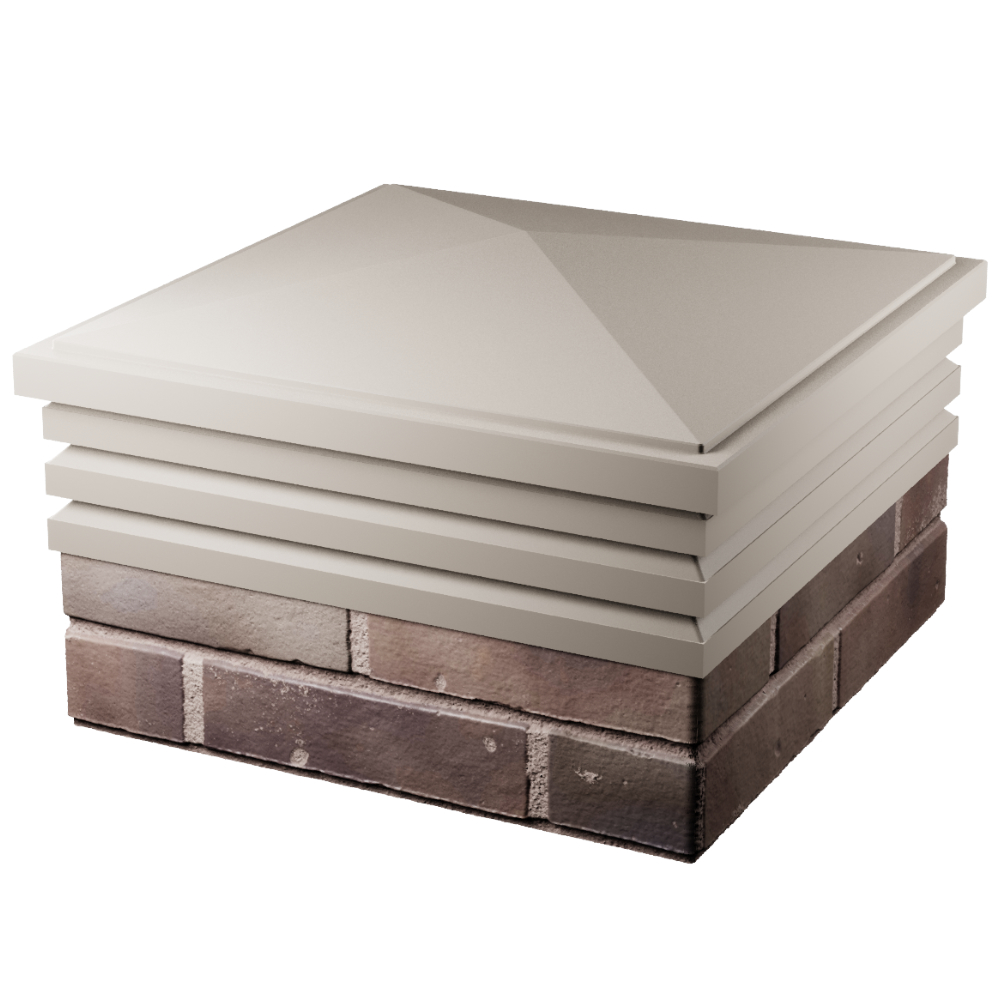 Колпак Zking Бона ХайТек Бежевый на столб 2х2 кирпича (513х513мм) в Туймазах фото