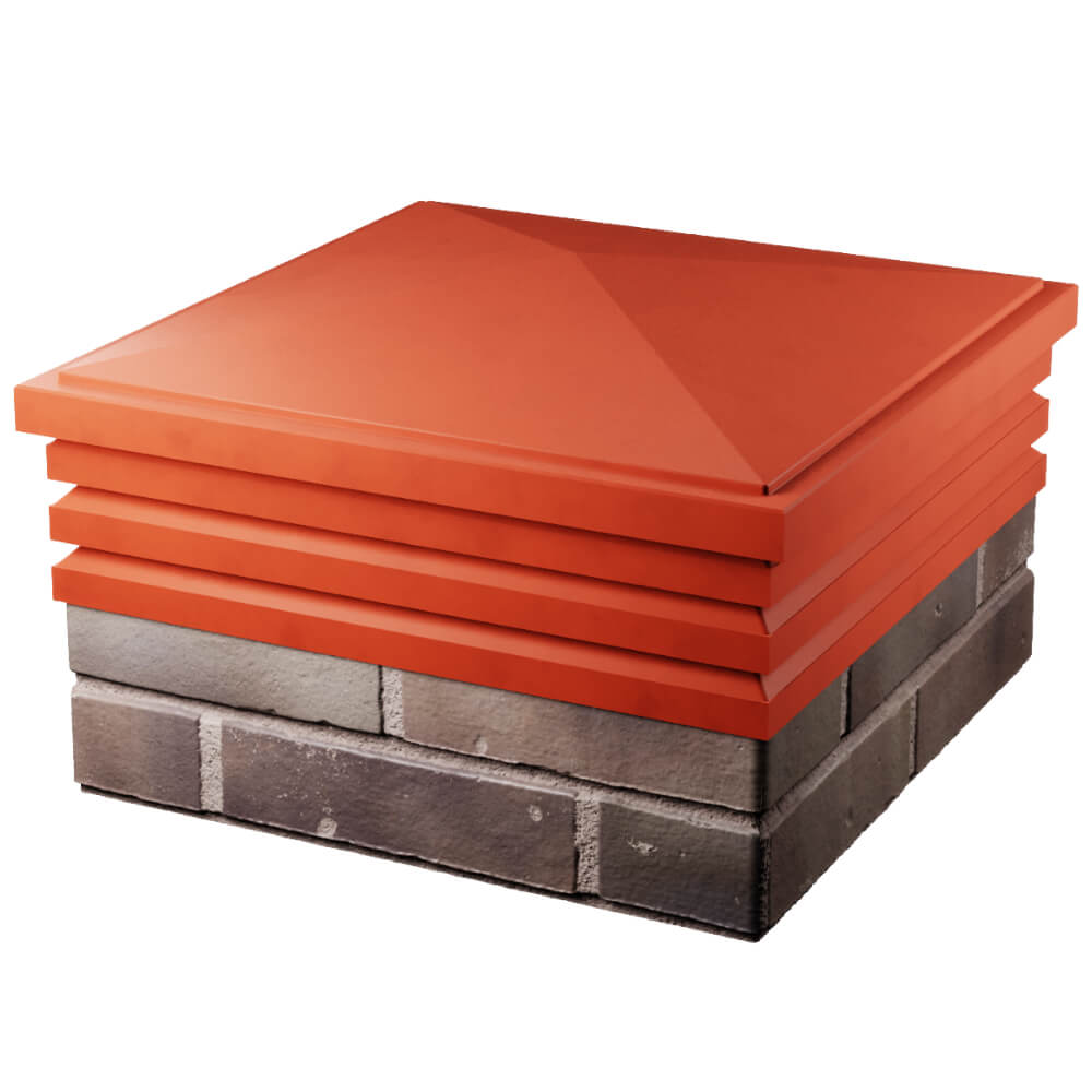 Колпак Zking Бона ХайТек Красный на столб 2х2 кирпича (513х513мм) в Туймазах фото