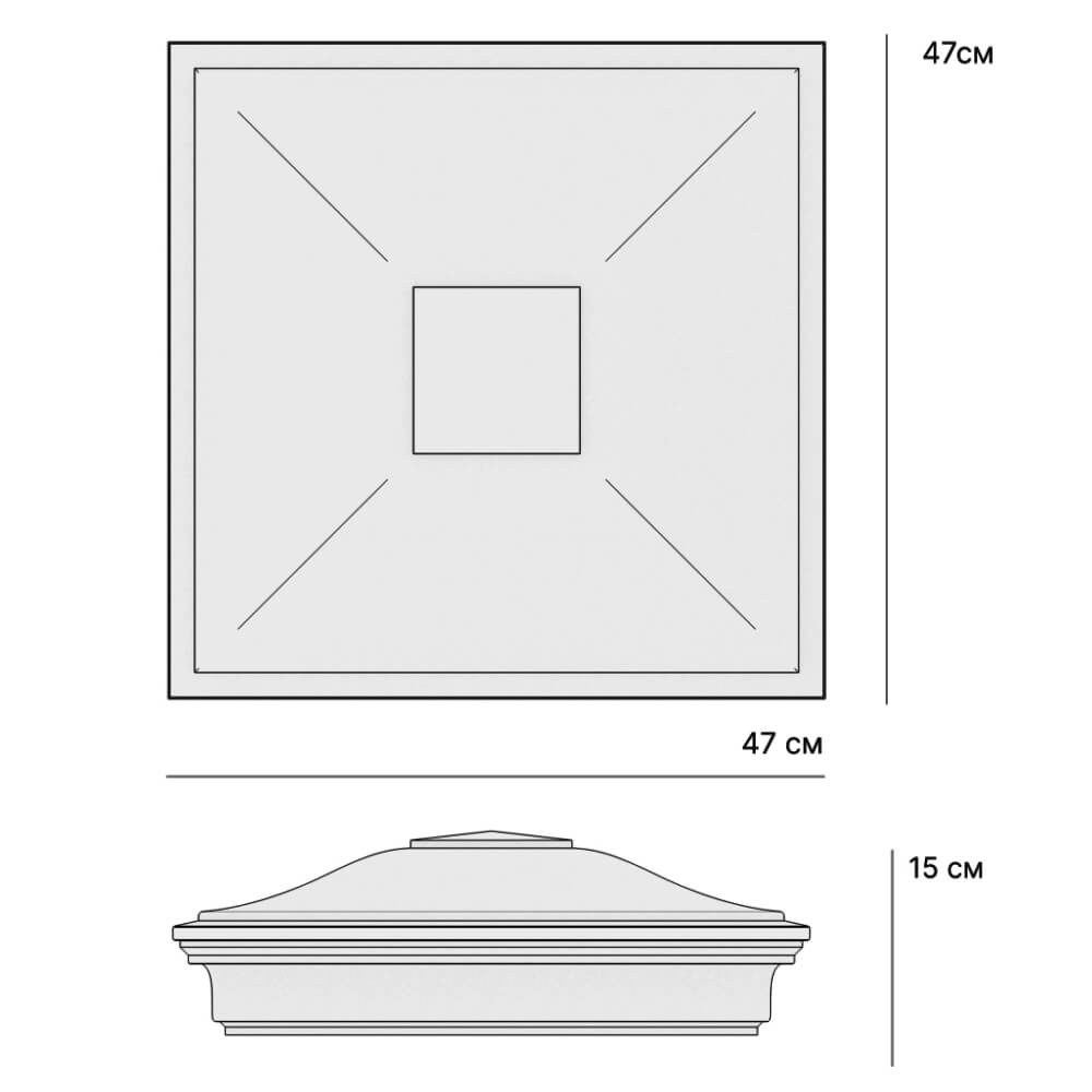 Колпак Zking Монблан Коричневый на столб 1.5х1.5 кирпича (385х385мм) в Туймазах фото