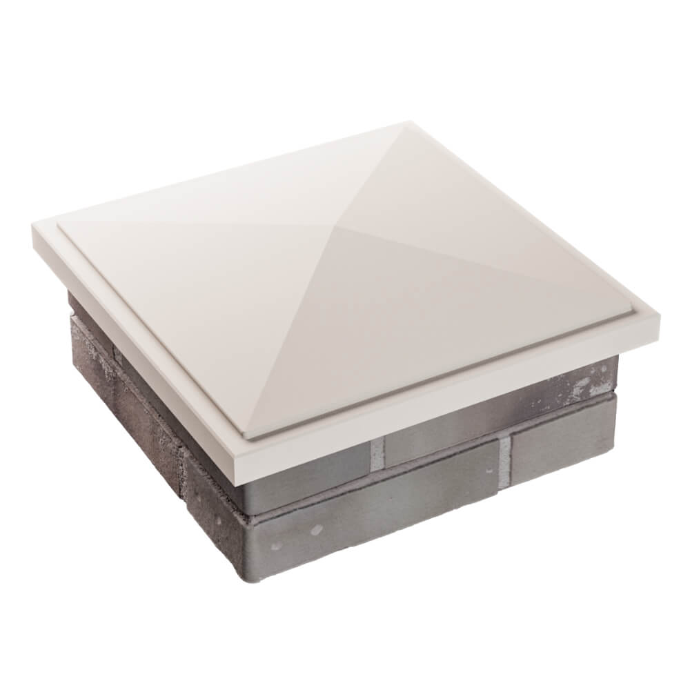 Колпак Zking БонаМоно Бежевый на столб 1.5х1.5 кирпича (385х385, 400х400мм) в Туймазах фото