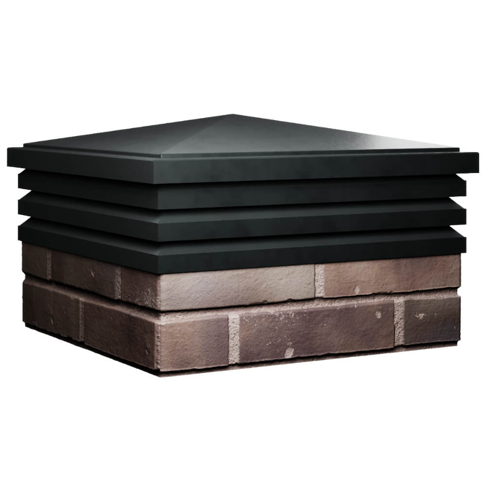 Колпак Zking Бона ХайТек Черный на столб 2х2 кирпича (513х513мм) в Туймазах фото