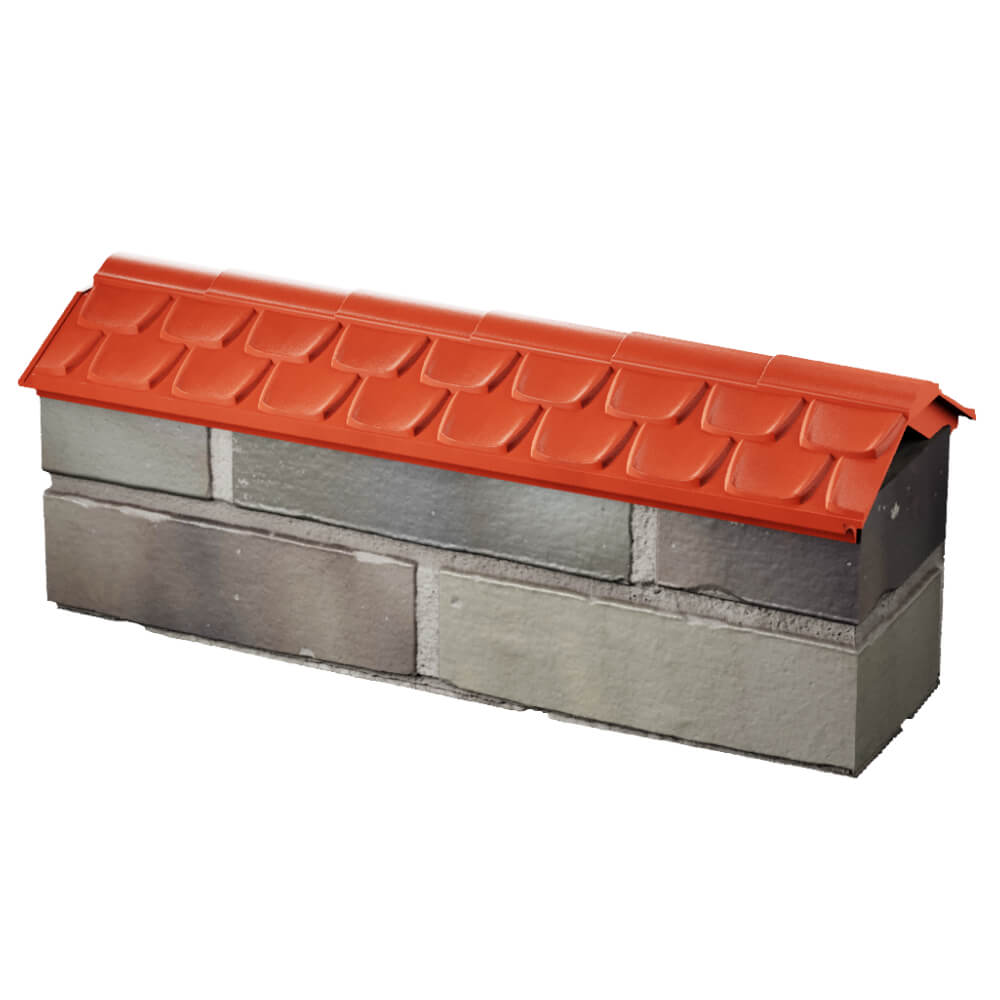 Парапет Zking Эльбрус Красный с посадкой на 0.5 кирпича (130мм) в Туймазах фото