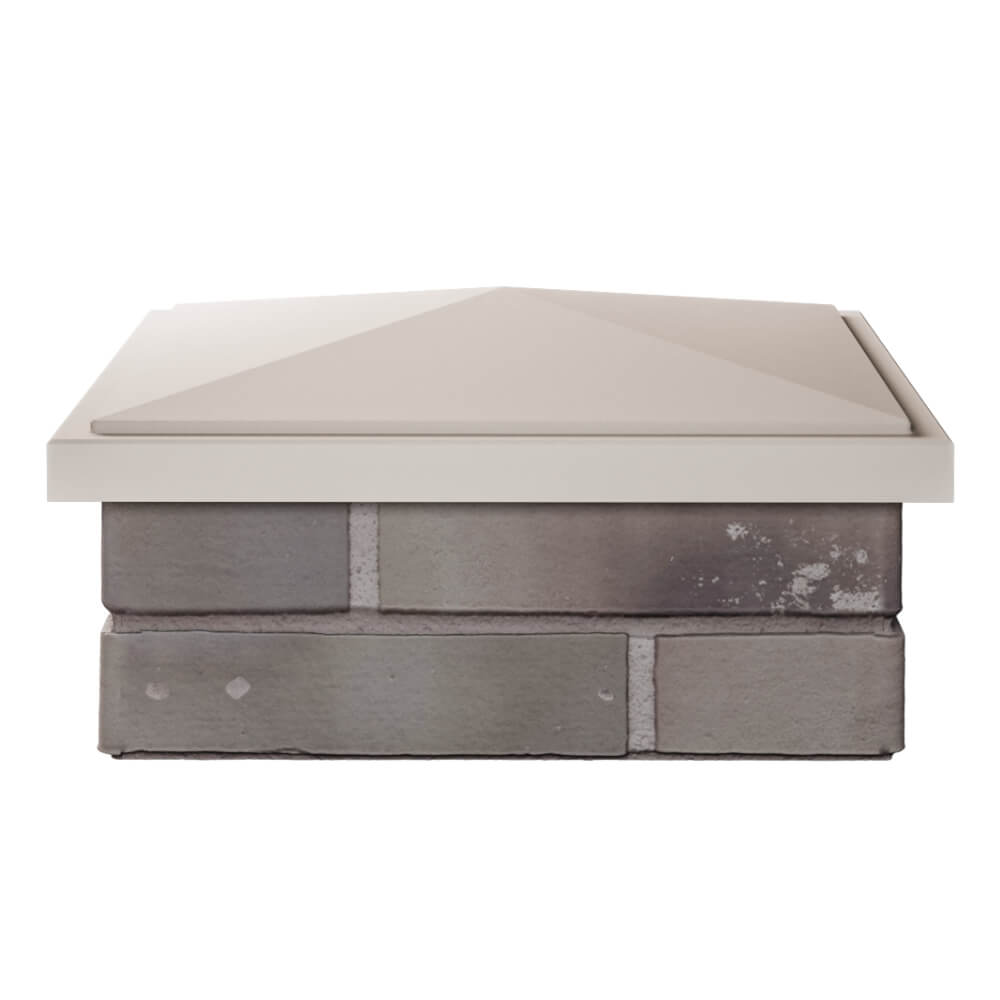 Колпак Zking БонаМоно Бежевый на столб 1.5х1.5 кирпича (385х385, 400х400мм) Туймазы фото