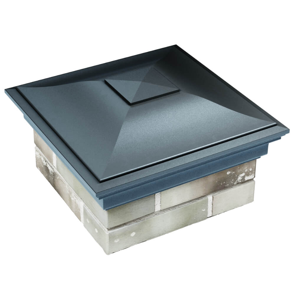 Колпак Zking Монблан Серый на столб 1.5х1.5 кирпича (385х385мм) в Туймазах фото