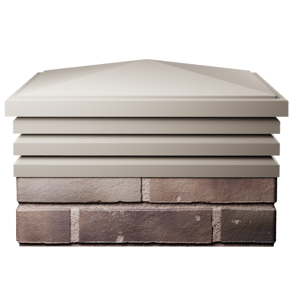 Колпак Zking Бона ХайТек Бежевый на столб 2х2 кирпича (513х513мм) Туймазы фото