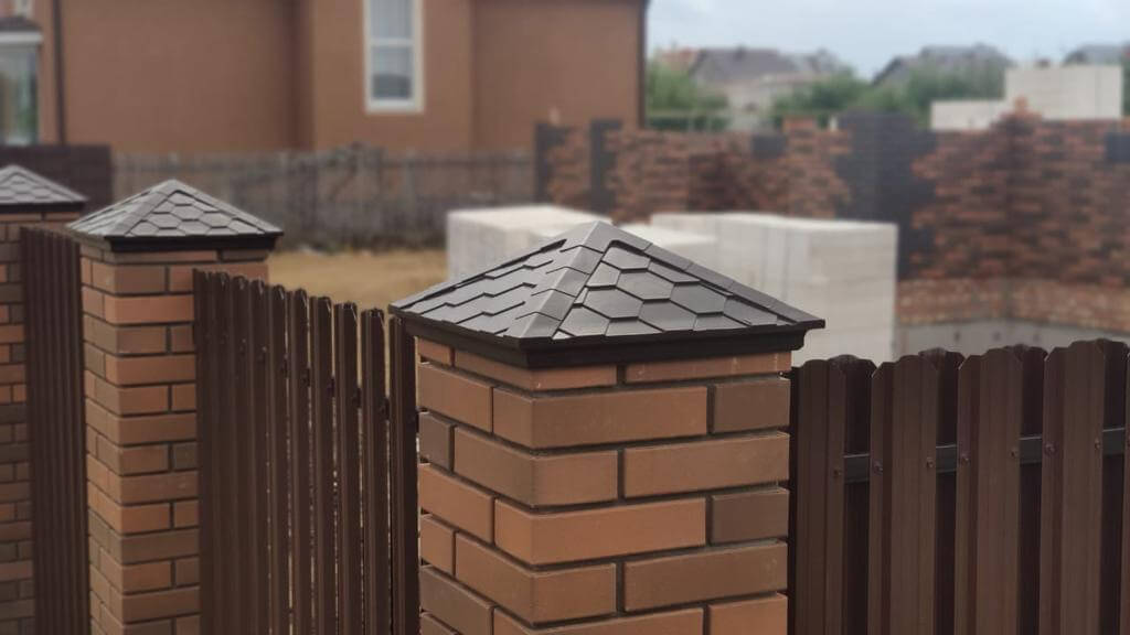 Колпак Zking Эверест Коричневый на столб 1.5х1.5 кирпича (390х390мм) в Туймазах фото