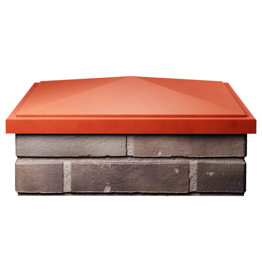 Колпак Zking БонаМоно Красный на столб 2х2 кирпича (515х515, 530х530мм) Туймазы фото