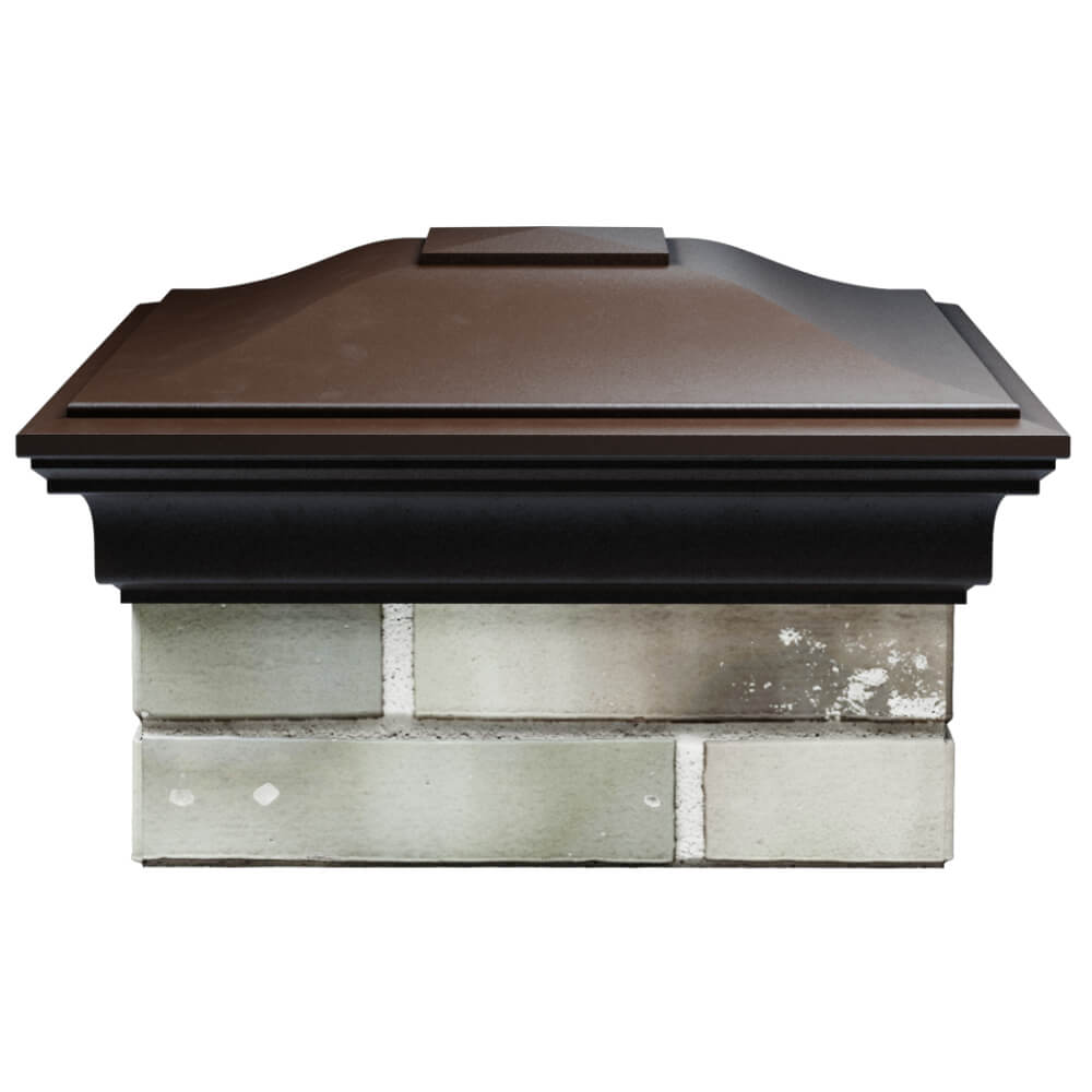 Колпак Zking Монблан Коричневый на столб 1.5х1.5 кирпича (385х385мм) Туймазы фото