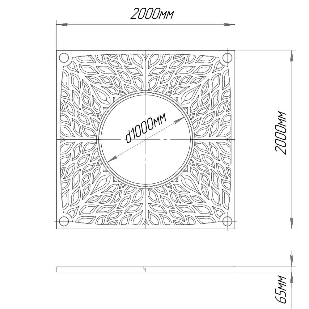 Приствольная решетка для дерева ZKING CRUST 2х2м Черная в Туймазах фото