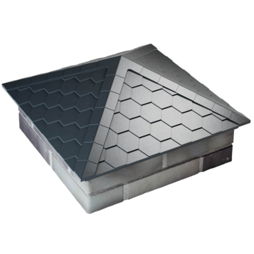 Колпак Zking Эверест Серый на столб 2х2 кирпича (535х535мм) Туймазы фото