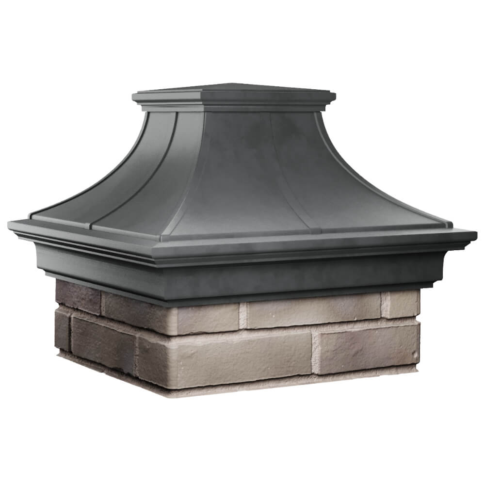 Колпак Zking Монблан Премиум Серый на столб 1.5х1.5 кирпича (385х385мм) в Туймазах фото