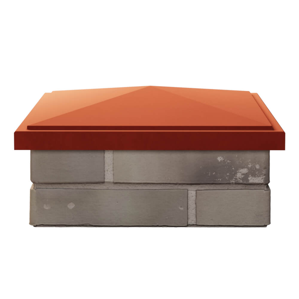 Колпак Zking БонаМоно Красный на столб 1.5х1.5 кирпича (385х385, 400х400мм) Туймазы фото