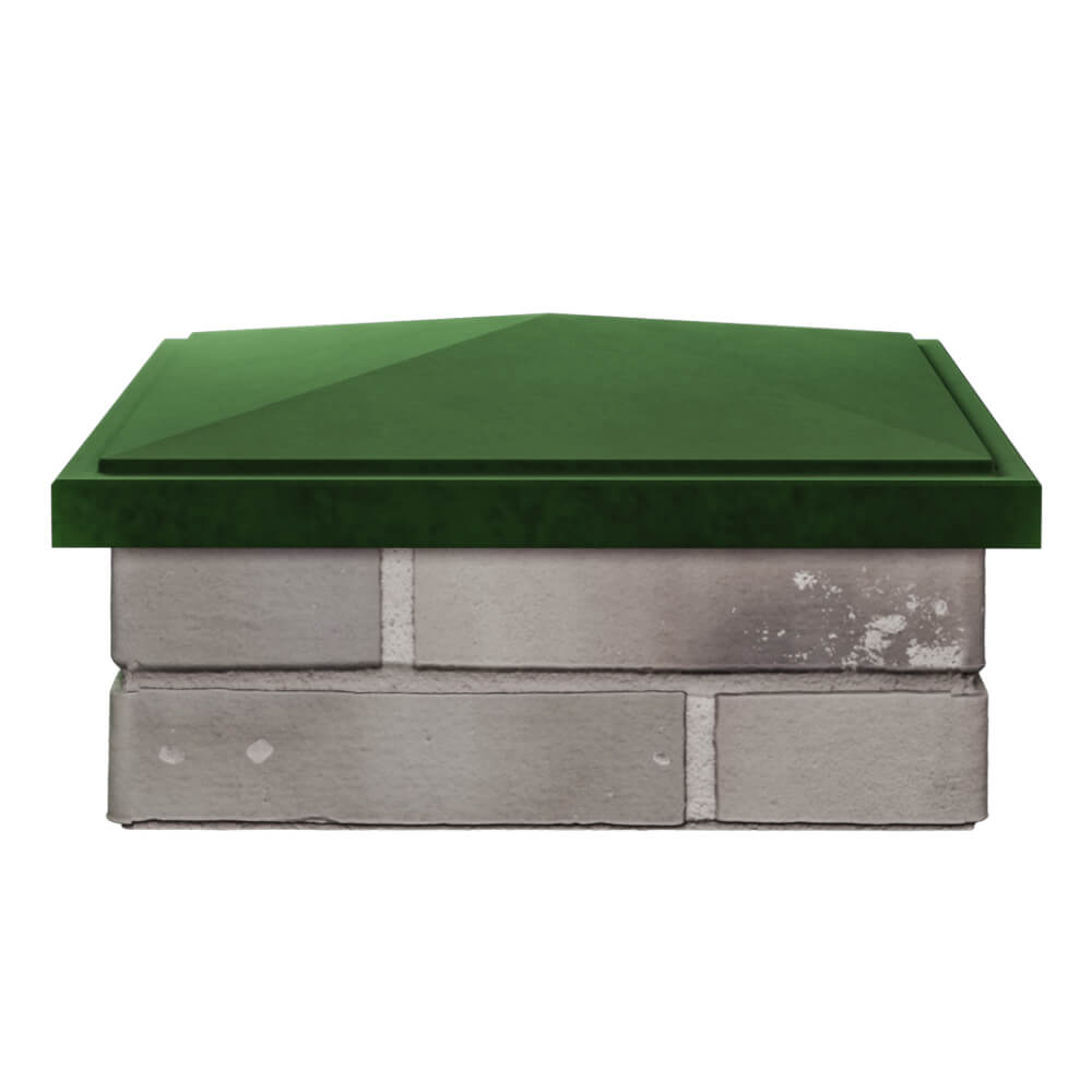 Колпак Zking БонаМоно Зеленый на столб 1.5х1.5 кирпича (385х385, 400х400мм) Туймазы фото