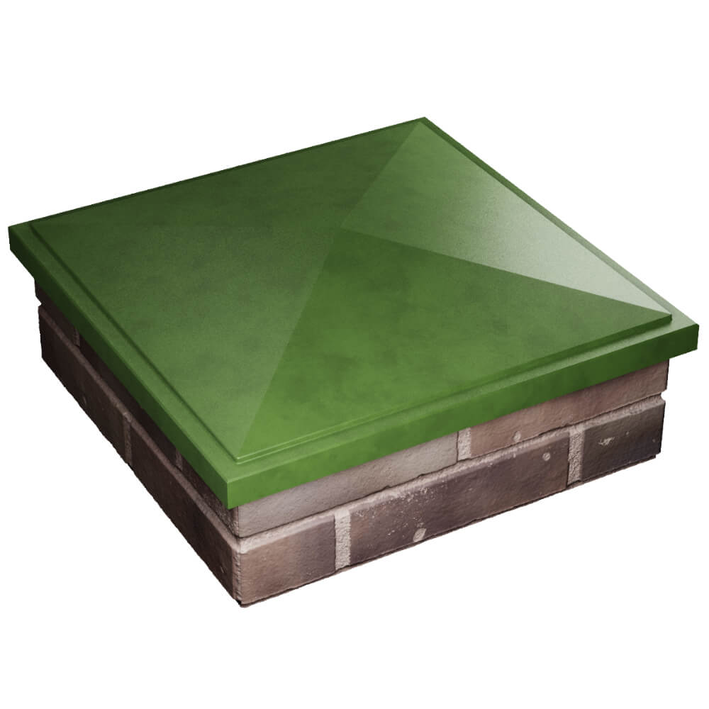 Колпак Zking БонаМоно Зеленый на столб 2х2 кирпича (515х515, 530х530мм) в Туймазах фото