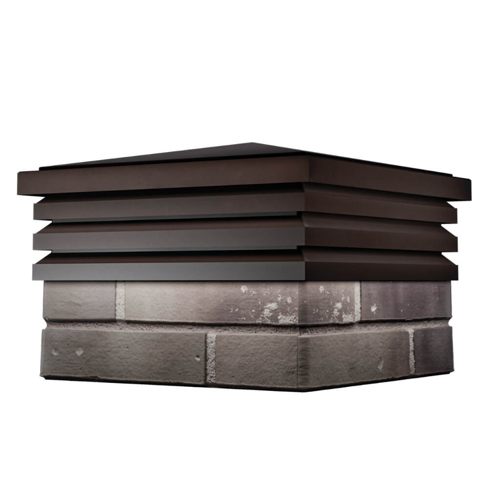 Колпак Zking Бона ХайТек Коричневый на столб 1.5х1.5 кирпича (385х385мм) в Туймазах фото