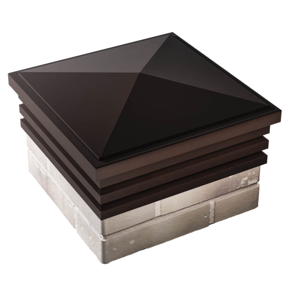 Колпак Zking Бона ХайТек Коричневый на столб 1.5х1.5 кирпича (385х385мм) в Туймазах фото