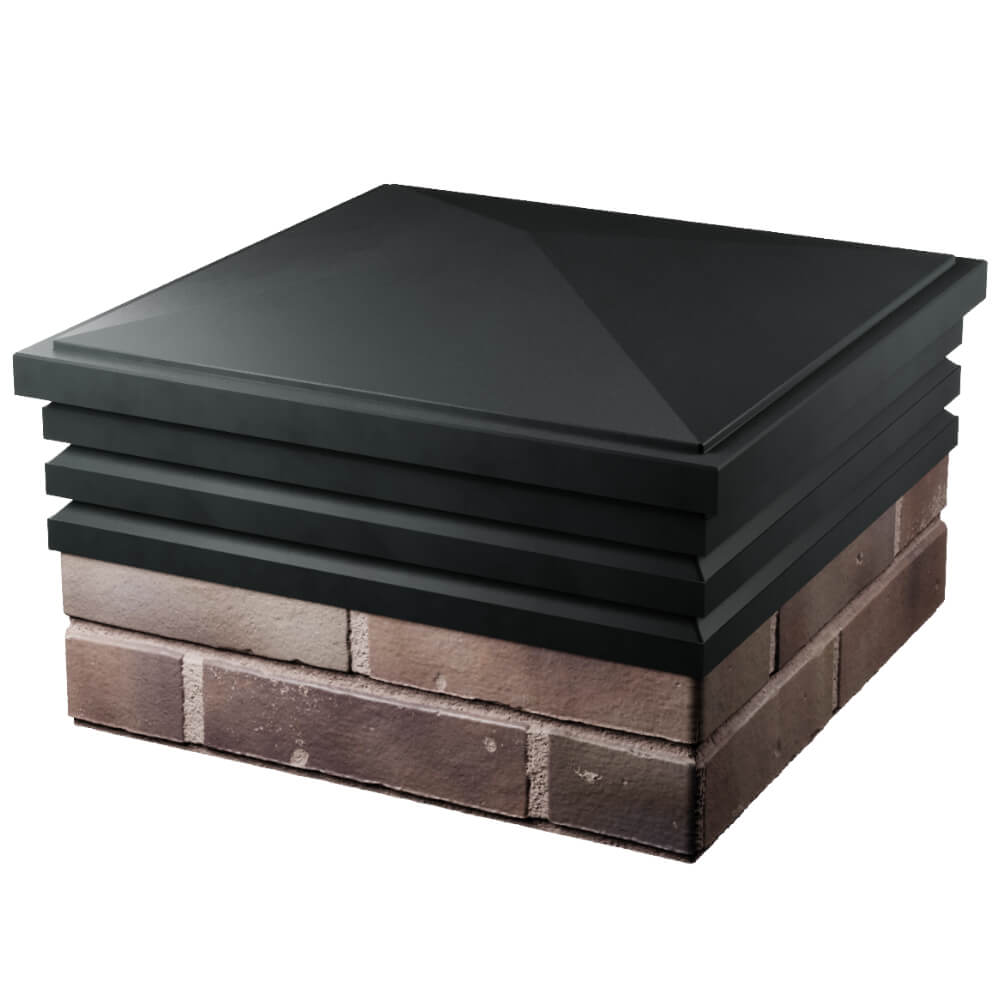 Колпак Zking Бона ХайТек Черный на столб 2х2 кирпича (513х513мм) в Туймазах фото