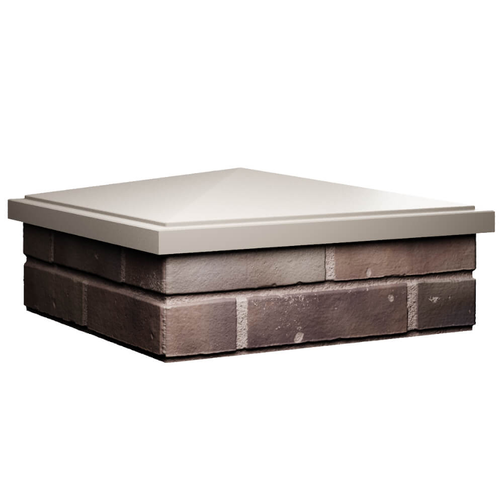 Колпак Zking БонаМоно Бежевый на столб 2х2 кирпича (515х515, 530х530мм) в Туймазах фото