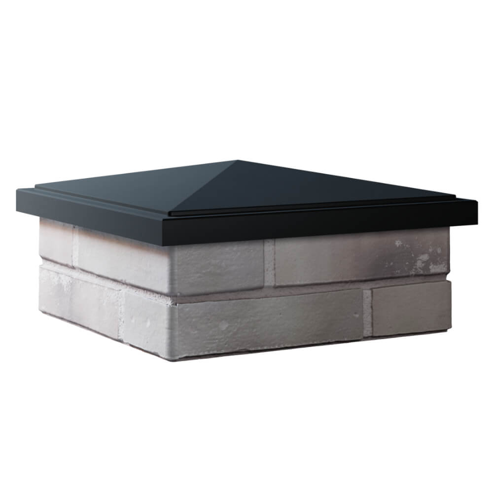 Колпак Zking БонаМоно Черный на столб 1.5х1.5 кирпича (385х385, 400х400мм) в Туймазах фото