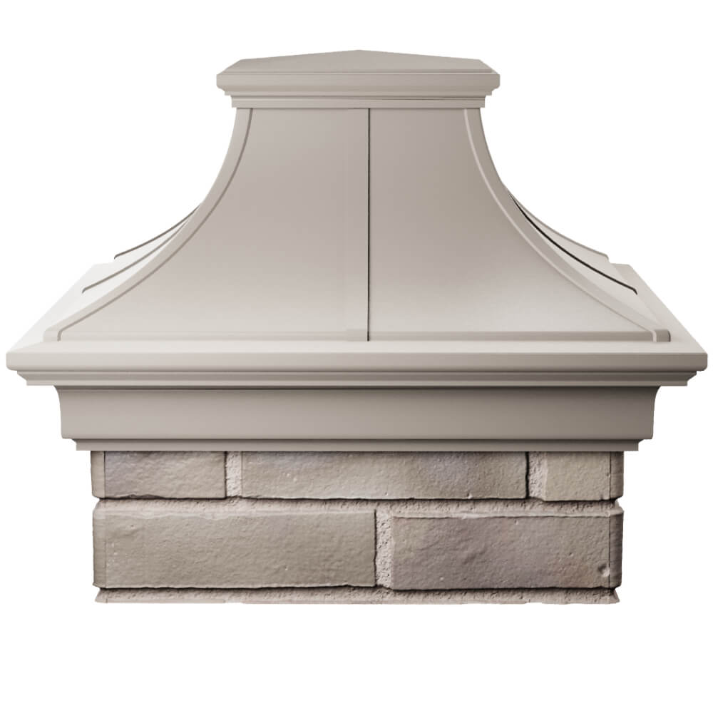 Колпак Zking Монблан Премиум Бежевый на столб 1.5х1.5 кирпича (385х385мм) Туймазы фото