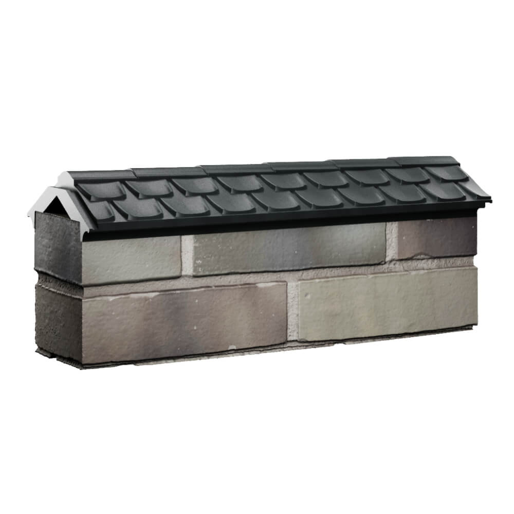 Парапет Zking Эльбрус Черный с посадкой на 0.5 кирпича (130мм) Туймазы фото