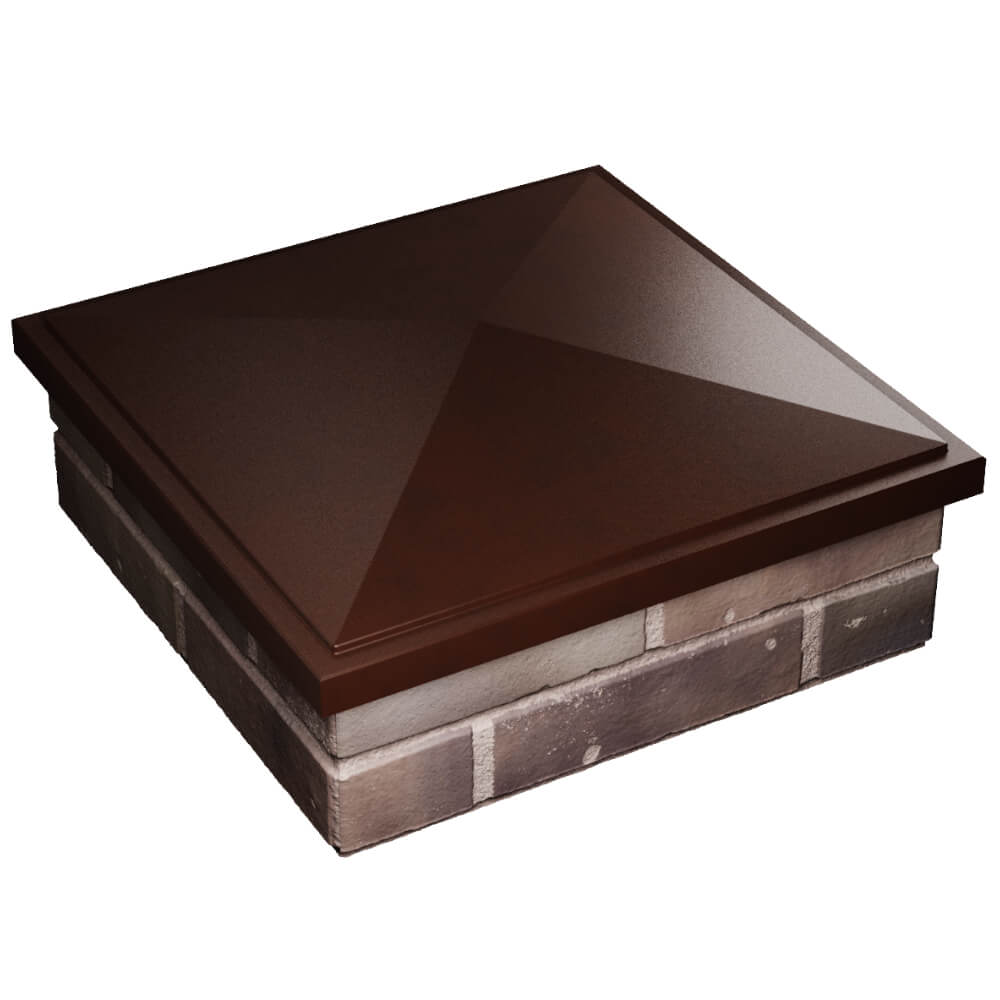 Колпак Zking БонаМоно Коричневый на столб 2х2 кирпича (515х515, 530х530мм) в Туймазах фото