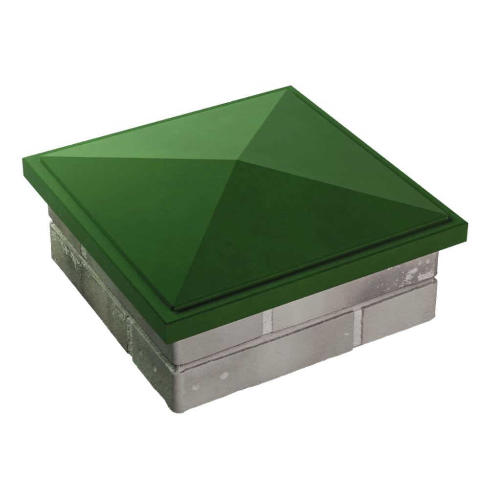 Колпак Zking БонаМоно Зеленый на столб 1.5х1.5 кирпича (385х385, 400х400мм) в Туймазах фото