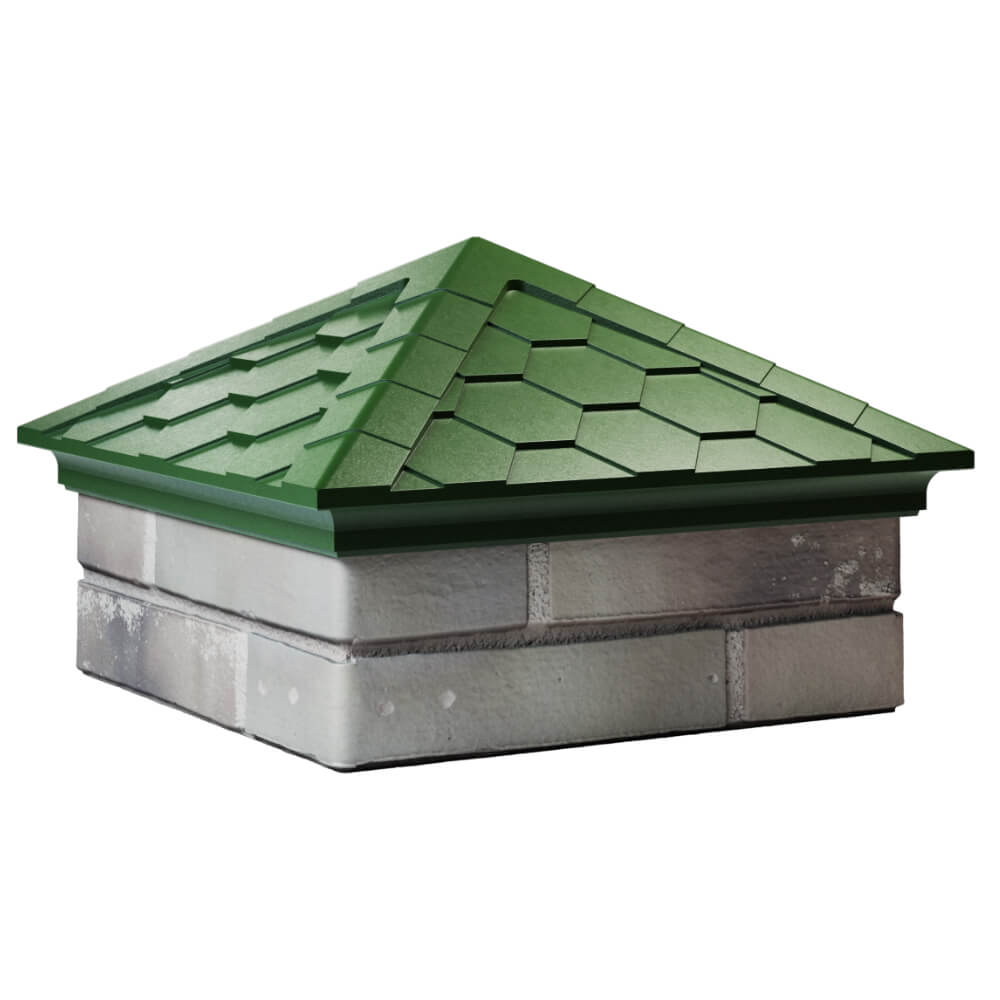 Колпак Zking Эверест Зеленый на столб 1.5х1.5 кирпича (390х390мм) в Туймазах фото