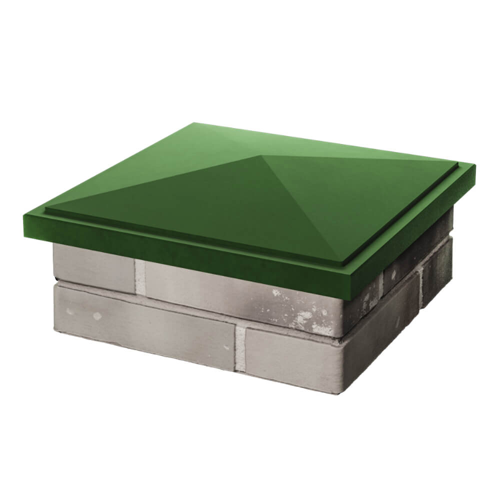 Колпак Zking БонаМоно Зеленый на столб 1.5х1.5 кирпича (385х385, 400х400мм) в Туймазах фото