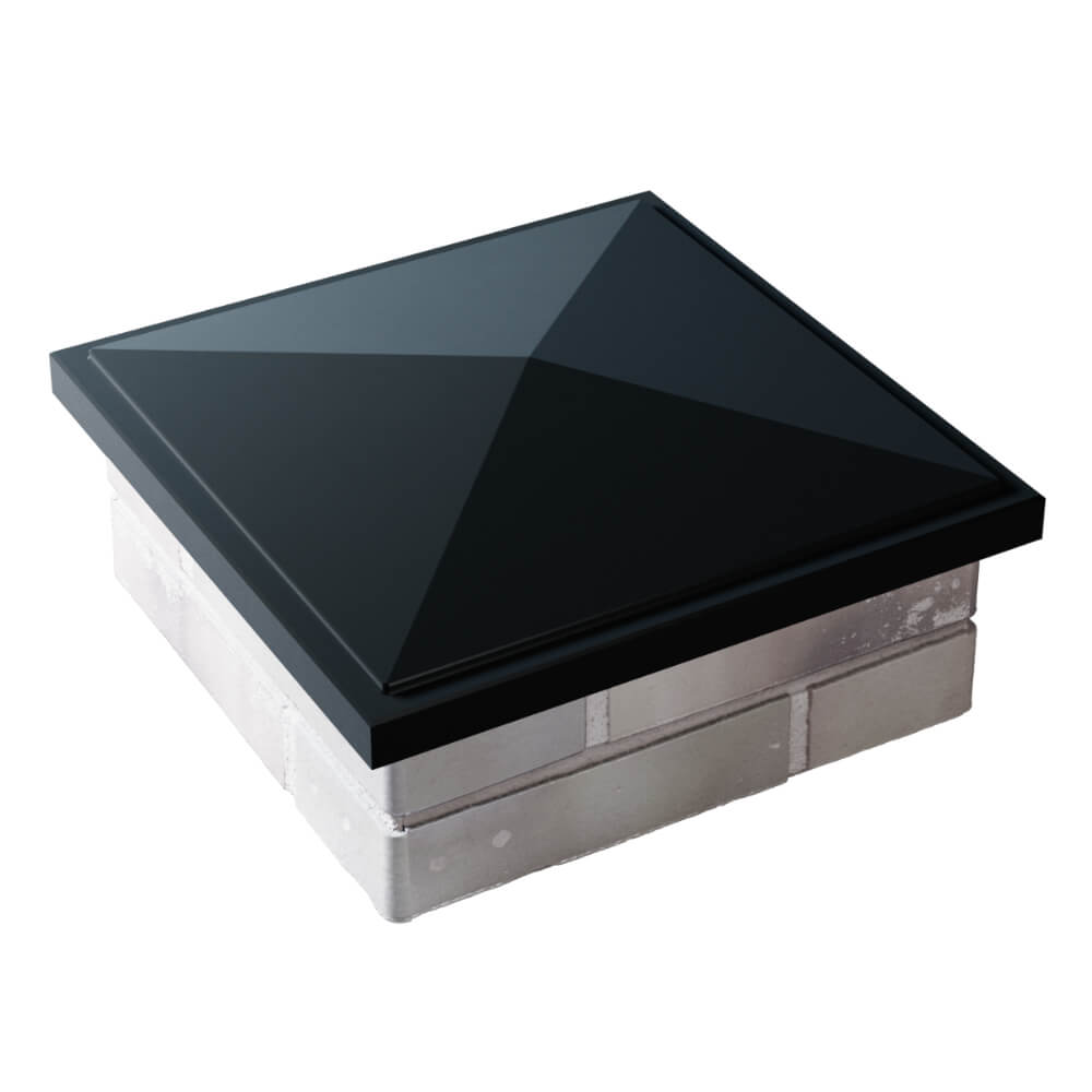 Колпак Zking БонаМоно Черный на столб 1.5х1.5 кирпича (385х385, 400х400мм) в Туймазах фото