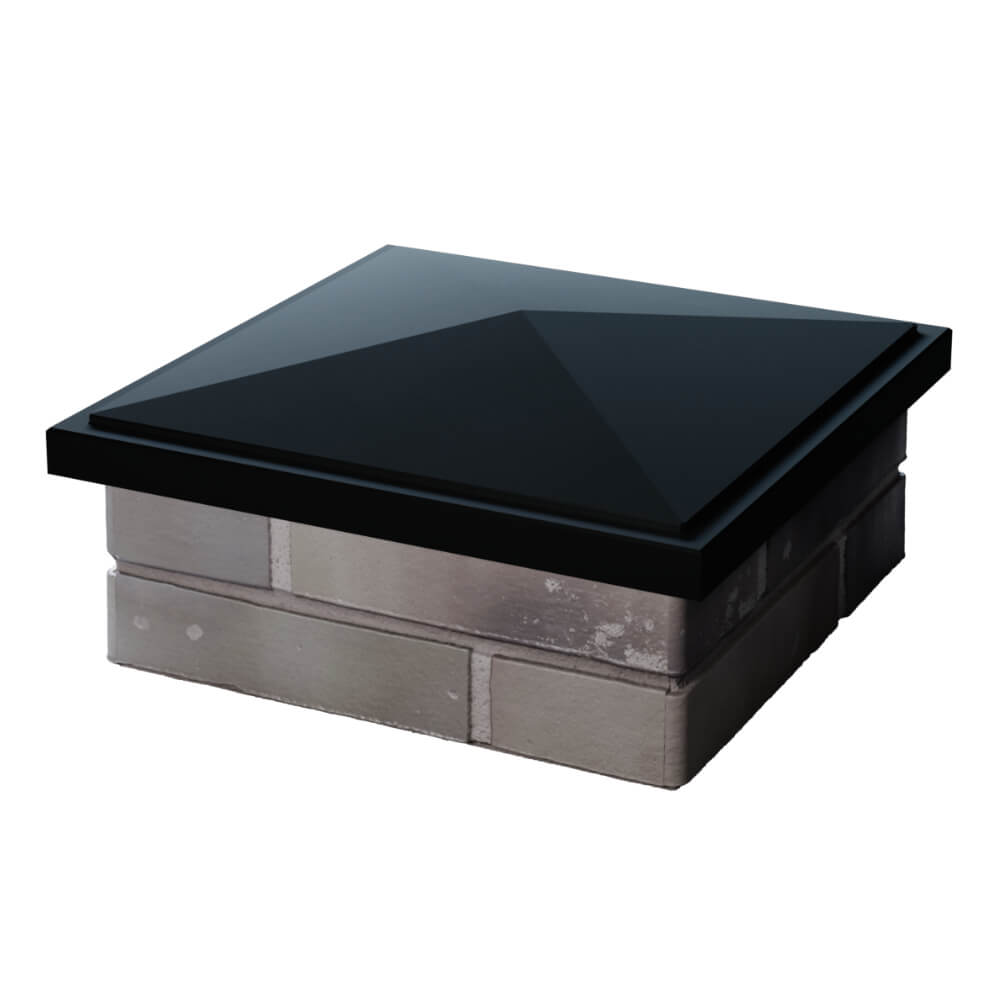 Колпак Zking БонаМоно Черный на столб 1.5х1.5 кирпича (385х385, 400х400мм) в Туймазах фото