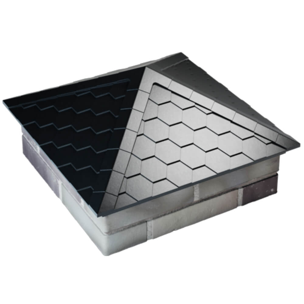 Колпак Zking Эверест Черный на столб 2х2 кирпича (535х535мм) Туймазы фото