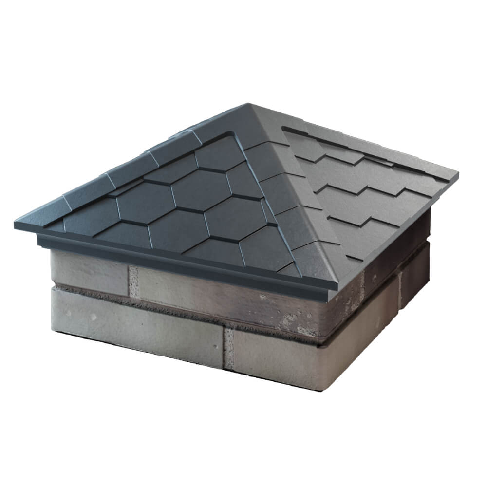 Колпак Zking Эверест Серый на столб 1.5х1.5 кирпича (390х390мм) в Туймазах фото