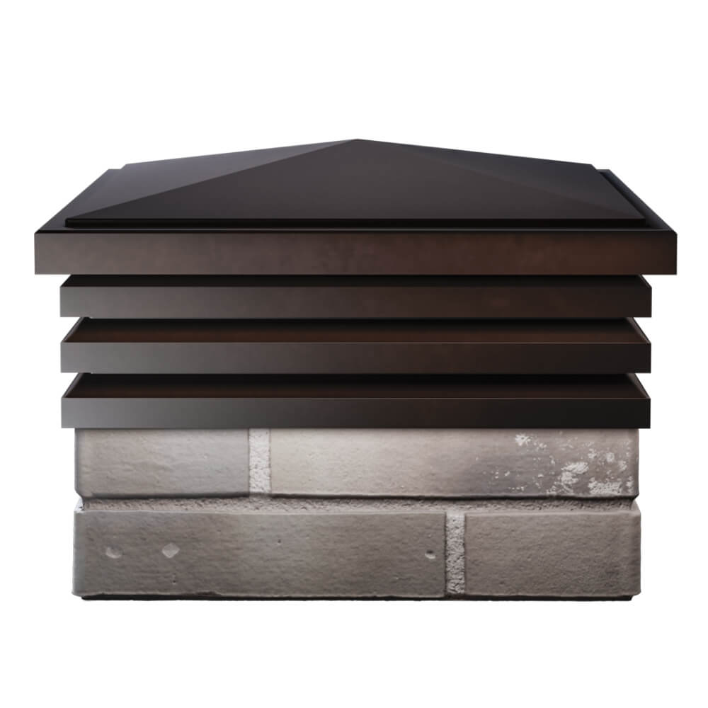 Колпак Zking Бона ХайТек Коричневый на столб 1.5х1.5 кирпича (385х385мм) Туймазы фото