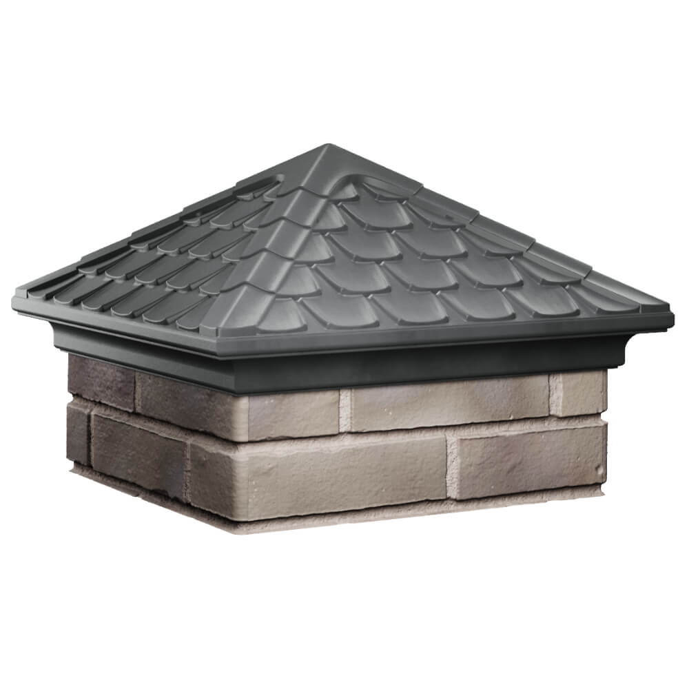 Колпак Zking Эльбрус Серый на столб 1.5х1.5 кирпича (385х385мм) в Туймазах фото