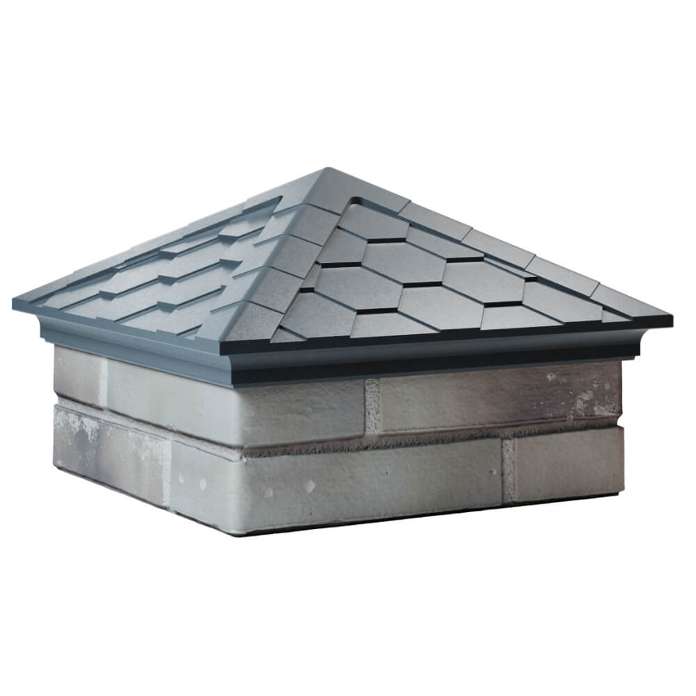 Колпак Zking Эверест Серый на столб 1.5х1.5 кирпича (390х390мм) в Туймазах фото