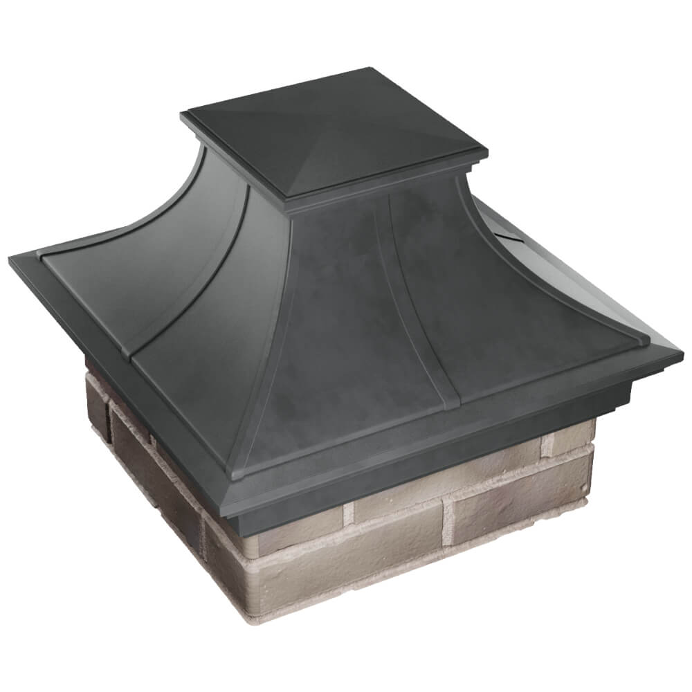 Колпак Zking Монблан Премиум Серый на столб 1.5х1.5 кирпича (385х385мм) в Туймазах фото