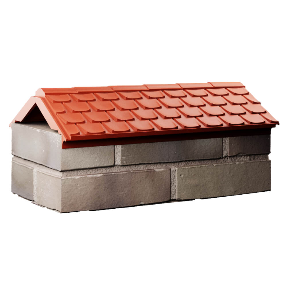 Парапет Zking Эльбрус Красный с посадкой на 1 кирпич (255мм) Туймазы фото