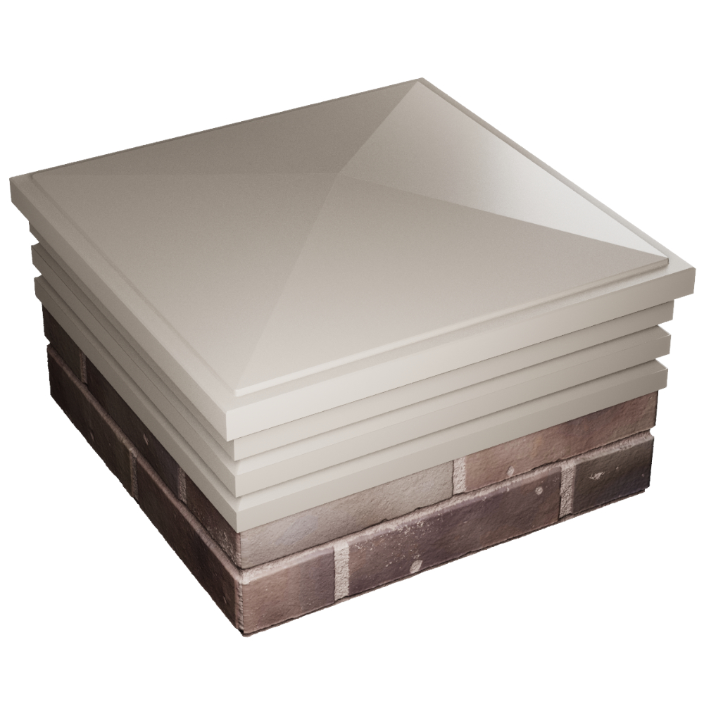 Колпак Zking Бона ХайТек Бежевый на столб 2х2 кирпича (513х513мм) в Туймазах фото