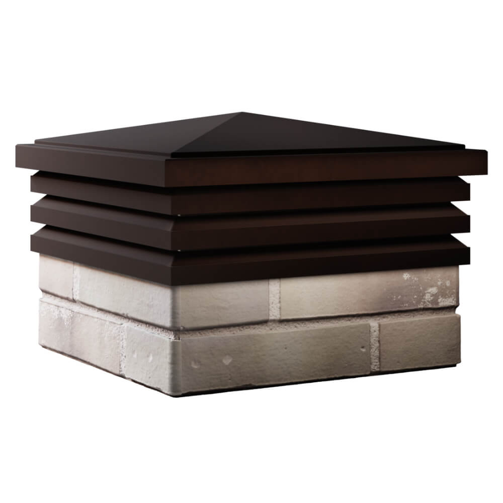 Колпак Zking Бона ХайТек Коричневый на столб 1.5х1.5 кирпича (385х385мм) в Туймазах фото