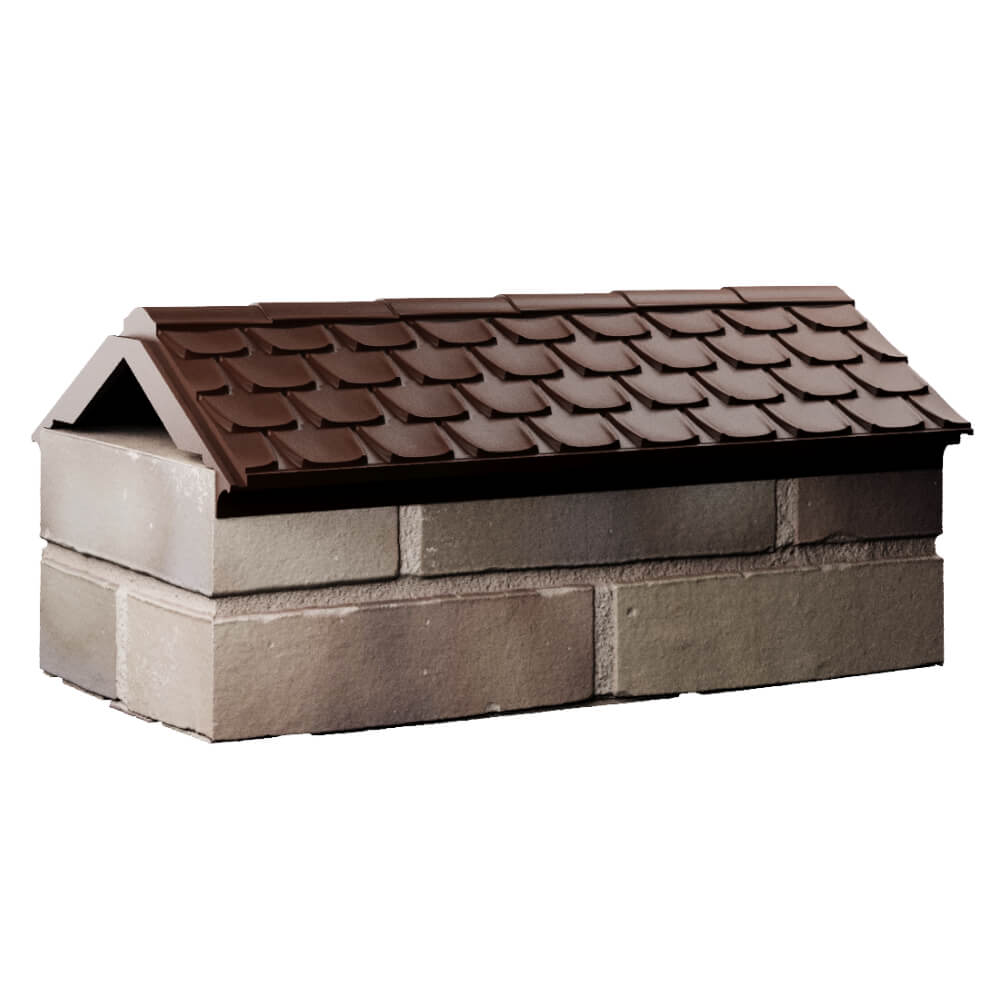 Парапет Zking Эльбрус Коричневый с посадкой на 1 кирпич (255мм) Туймазы фото